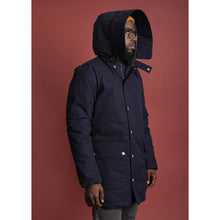 Load image into Gallery viewer, Down Parka in Navy Ripstop Ventile (SIZE 46) - FINAL SALE