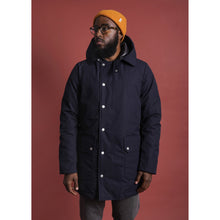 Load image into Gallery viewer, Down Parka in Navy Ripstop Ventile (SIZE 46) - FINAL SALE