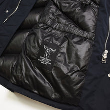 Load image into Gallery viewer, Down Parka in Navy Ripstop Ventile (SIZE 46) - FINAL SALE
